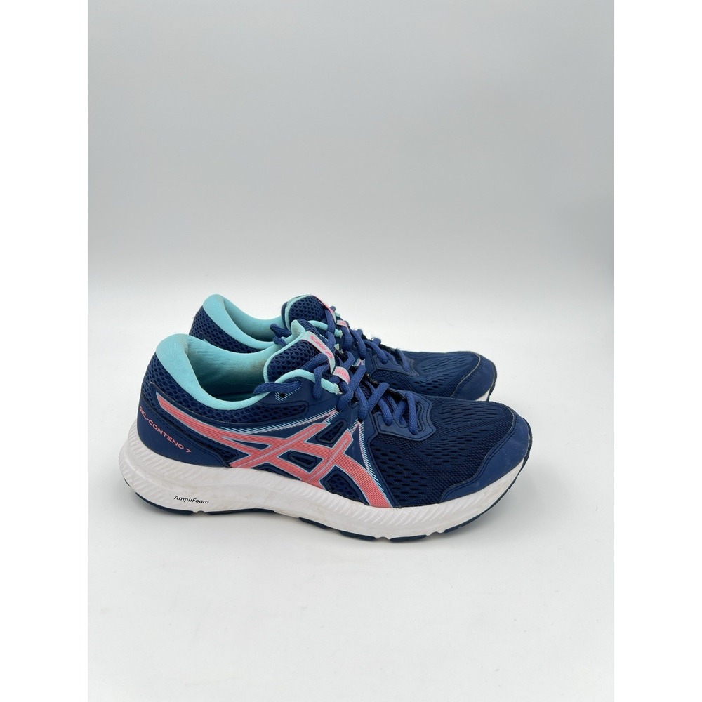 ASICS Women's Blue Pink Running‎ Shoes Athletic Sneakers Comfort Walking Size 8 - Picture 3 of 9